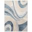 Tribeca Blue and Gray Abstract Synthetic Area Rug