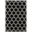 Black and Ivory Hand-Tufted Wool Geometric 4' x 6' Rug