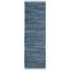 Hand-Woven Blue and Multi-Stripe Cotton Wool Runner Rug, 2'3" X 11'