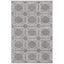 Geometric Harmony 6' x 9' Grey and Light Grey Synthetic Area Rug