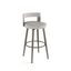 Light Grey Swivel Counter Stool with Metal Frame