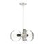 Modesto Brushed Nickel 3-Light Mid-Century Modern Chandelier