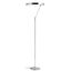 ArcTouch 66.75" Black Metal Floor Lamp with Silk Shade & Alexa Control