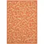 Terracotta and Natural Rectangular Synthetic Indoor/Outdoor Rug