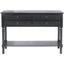 Black Wood and Metal Console Table with Storage