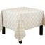 Taupe Rectangular Laser-Cut Hemstitch Fabric Tablecloth