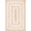 Ivory Geometric Handmade Cotton Rug 59" x 7"