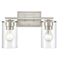 Verlana Brushed Nickel 2-Light Dimmable Outdoor Vanity Fixture