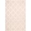 Light Pink and Ivory Hand-Tufted Wool Area Rug