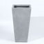 Light Gray Magnesium Oxide 27.5" Tall Tapered Planter