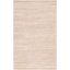 Natural Ivory Handwoven Cotton Striped 4' x 6' Area Rug