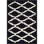 Handmade Black/Ivory Wool Tufted Square Area Rug 24" x 24"