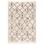 Gray Rectangular Synthetic Trellis Area Rug, 5' x 8'