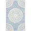 Hand-Tufted Elegance Floral Wool Rug - Blue and Ivory, 4' x 6'