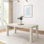 White Sand Wirebrush Solid Wood Rectangular Dining Table for 6