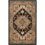 Hand-Tufted Black and Gold Wool Area Rug, 5' x 8'