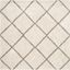 Ivory Diamond Delight 9' x 9' Square Synthetic Shag Rug