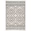 Braided Off-White Synthetic 10' Square Shag Rug with Tassels