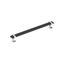 Overton 8-13/16 Inch Brushed Matte Black and Polished Chrome Bar Pull