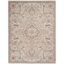 Ivory Brick Floral Synthetic 5' x 7' Area Rug