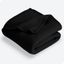 Black Lightweight Reversible Polar Fleece Throw Blanket