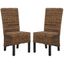 Pembrooke Natural Mango Wood and Rattan Side Chairs, Set of 2