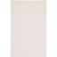 Marbella Ivory Beige 4' x 6' Chevron Wool Area Rug