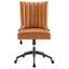 Empower Tufted Vegan Leather Swivel Office Chair in Black Tan