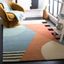 Rodeo Drive 6' x 9' Blue and Orange Wool Hand-Tufted Area Rug