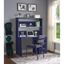 Industrial Blue 47" Cargo Desk with Hutch and Power Outlet