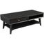 Mid-Century Modern Flynn Black Mahogany Coffee Table with Storage