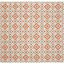 Ivory and Tangerine Wool Flat Woven Square Rug