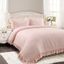 Blush Microfiber Ruffled Full/Queen Comforter Set