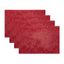 Red Jacquard Poinsettia Holiday Placemats Set of 4