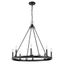 Matte Black 8-Light Candle-Inspired Chandelier