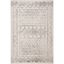 Ivory and Gray Hand-knotted Synthetic 6' x 9' Rug