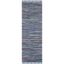 Handwoven Striped Cotton Runner Rug in Gray - 2'3" X 7'