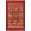 Red Paisley Synthetic Stain-Resistant Area Rug 3'3" x 5'3"