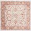 Ivory and Rust Hand-knotted Square Synthetic Area Rug