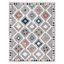 Gray and Multicolor Diamond Pattern 8' x 10' Synthetic Area Rug