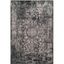 Reversible Black/Grey Synthetic 5' x 7' Easy-Care Area Rug