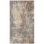 Abstract Distressed Gray Synthetic 2'2" x 3'9" Area Rug