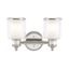 Polished Nickel 2-Light Vanity with Steel Frame