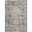 Bohemian Bliss Round Blue Floral Accent Rug - 4' x 5'7"