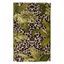 Black and Green Tropical Leopard Print Indoor/Outdoor Rug