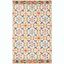 Ivory Multicolor Hand-Knotted Wool Medallion Area Rug