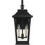 Warren Textured Black 2-Light Dimmable Outdoor Lantern with Clear Panels