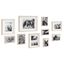 Gibson 10-Piece White and Natural Wood Wall Photo Frame Set