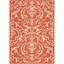 Terracotta and Natural Rectangular Synthetic Indoor/Outdoor Area Rug