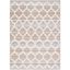 Grey/Ivory 8' x 10' Geometric Synthetic Washable Area Rug